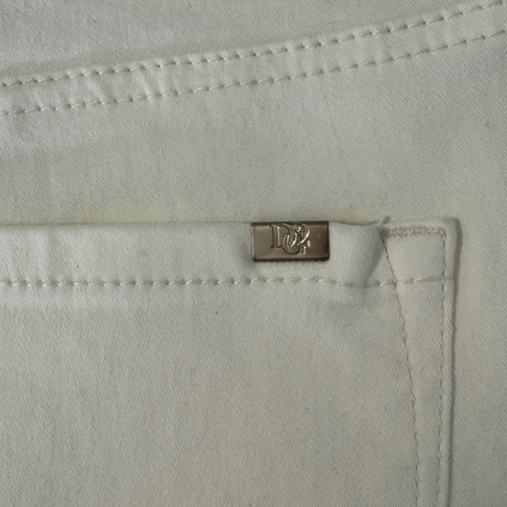 Diane Gilman DG2 Cropped Stretch White Denim Jeans Women's SZ12P. - Picture 13 of 14